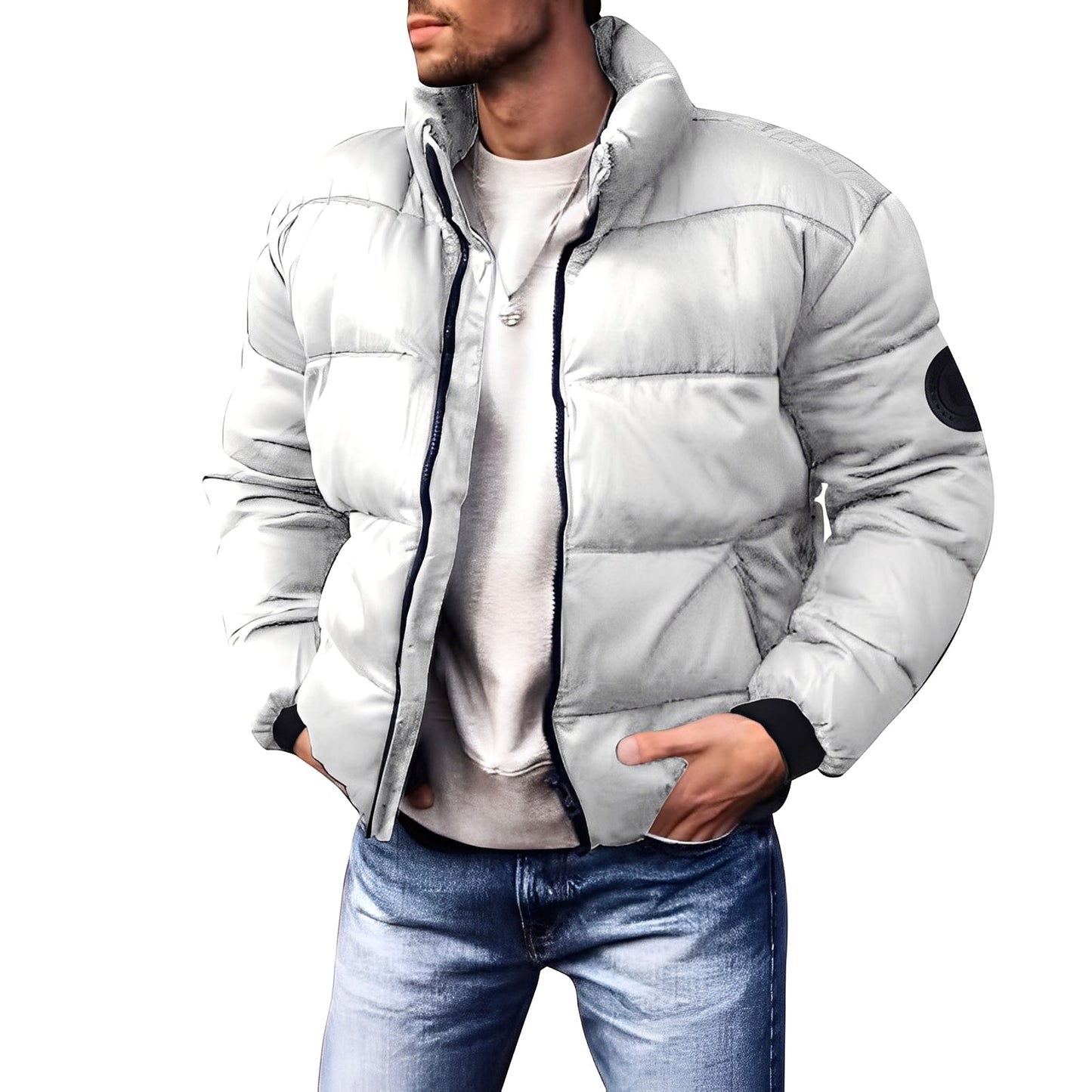 Keaton - Elegantní pánská péřová bunda s polstrováním