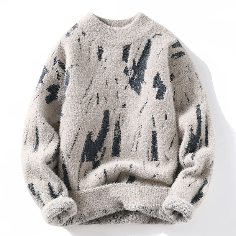 Damian - Moderní fleece svetr pro muže