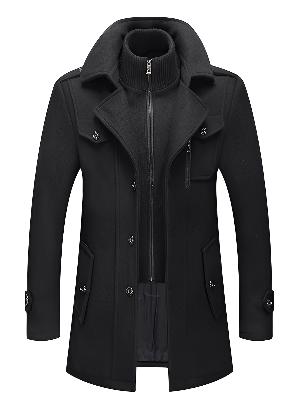 Philip - Stylový pánský kabát s kapsami