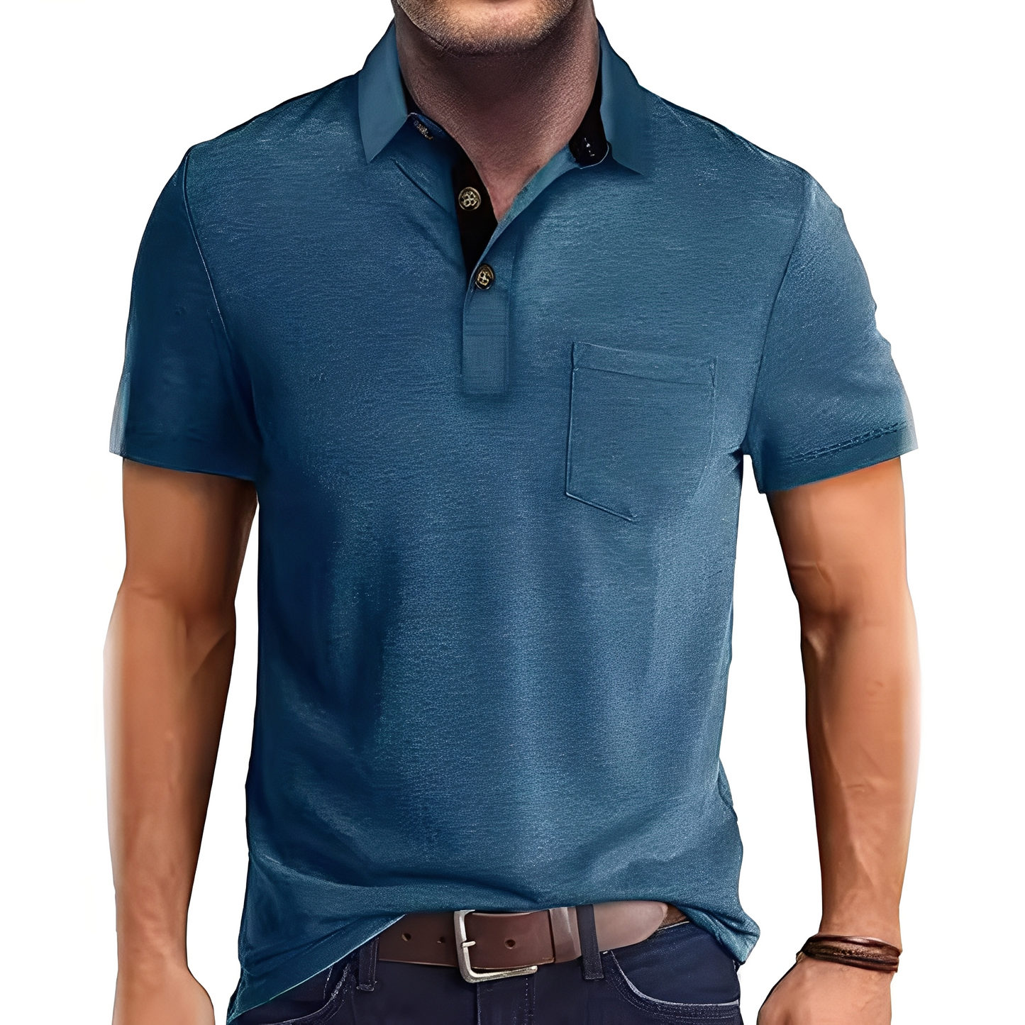 Abner - Retro polo tričko s krátkým rukávem pro muže