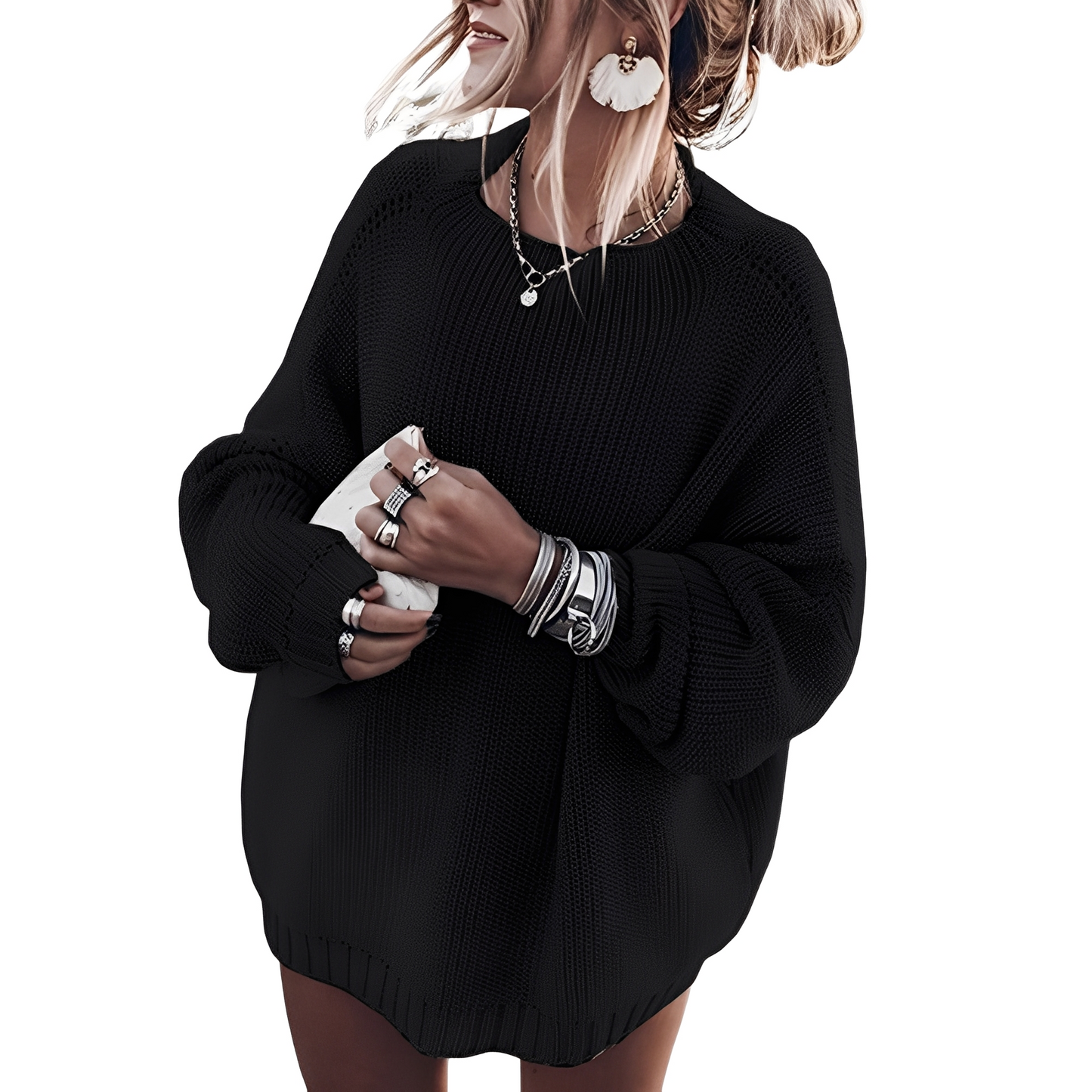 Gisselle - Komfortní dámský svetr z hrubé pleteniny