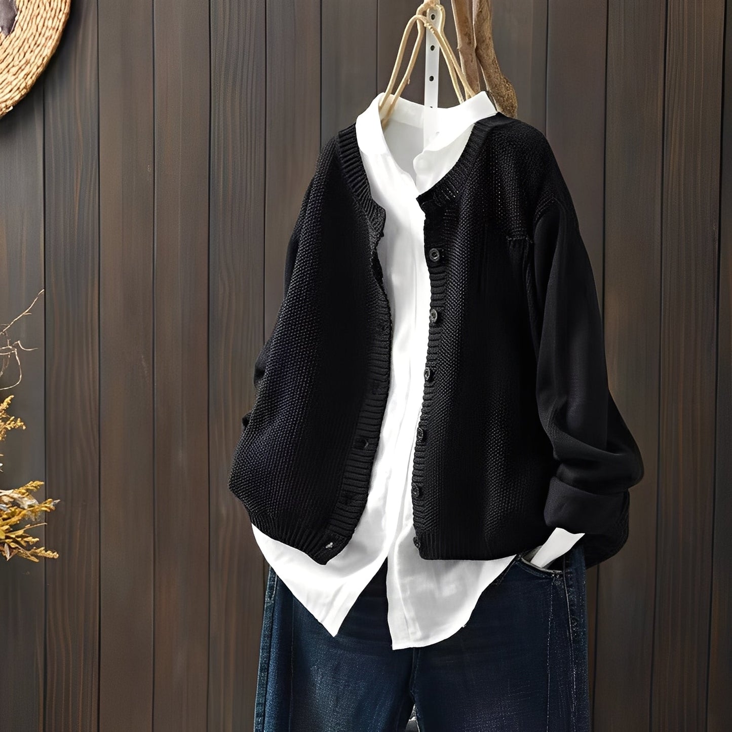 Shanon - Tradiční volně padnoucí dámský pletený svetr