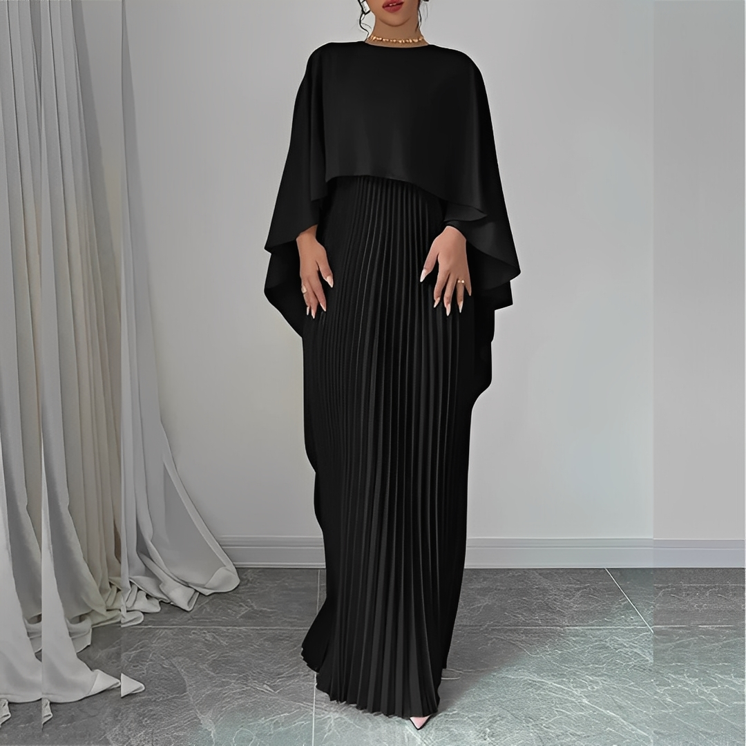 Marilou - Elegantní šaty s plisovanou pláštěnkou pro ženy