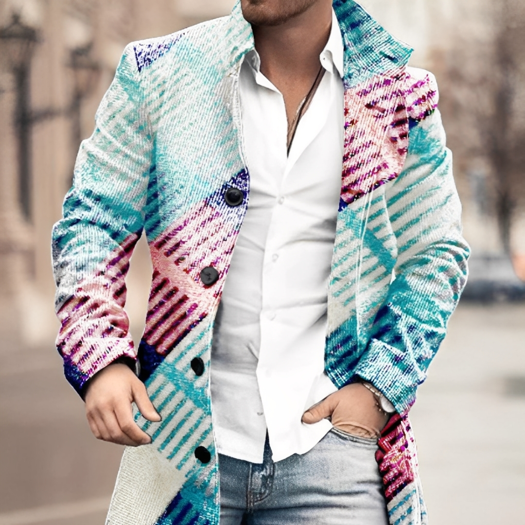 Louison - Dlouhý elegantní knoflíkový kabát pro muže