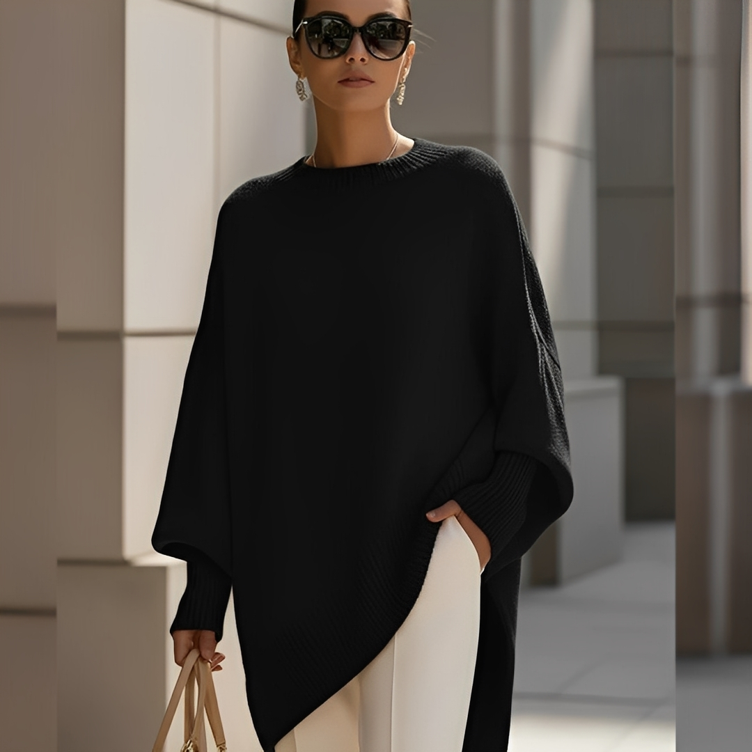 Sylvianne - Svetr oversize s kulatým výstřihem pro ženy