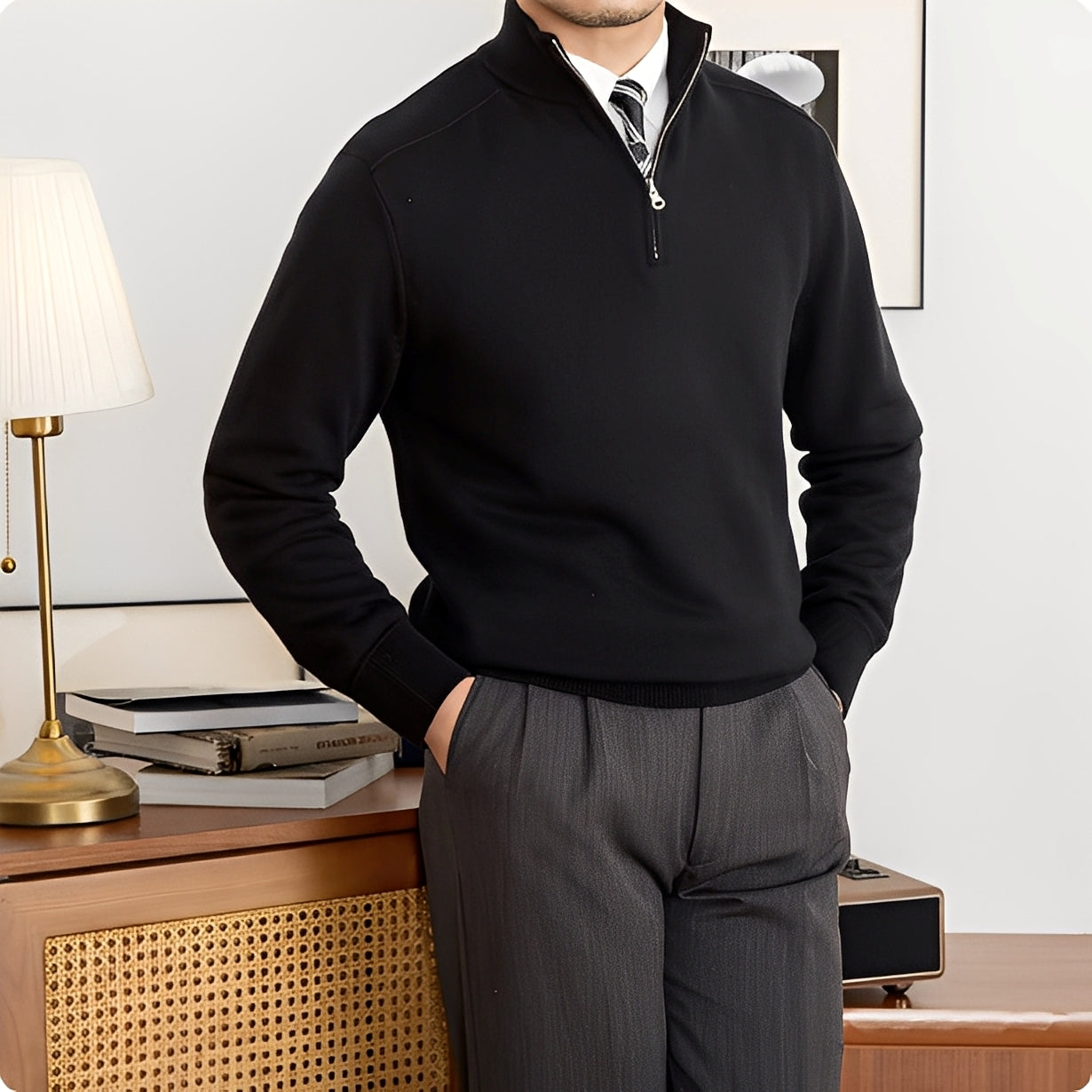 Wystan - Elegantní vlněný svetr pro muže