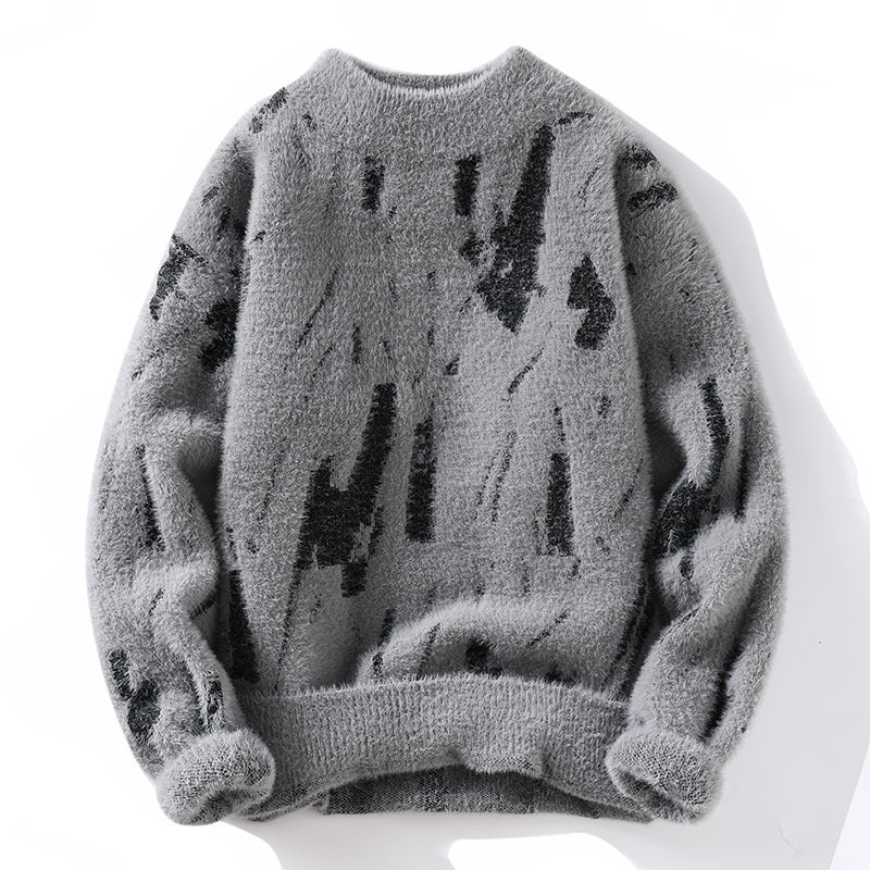 Damian - Moderní fleece svetr pro muže