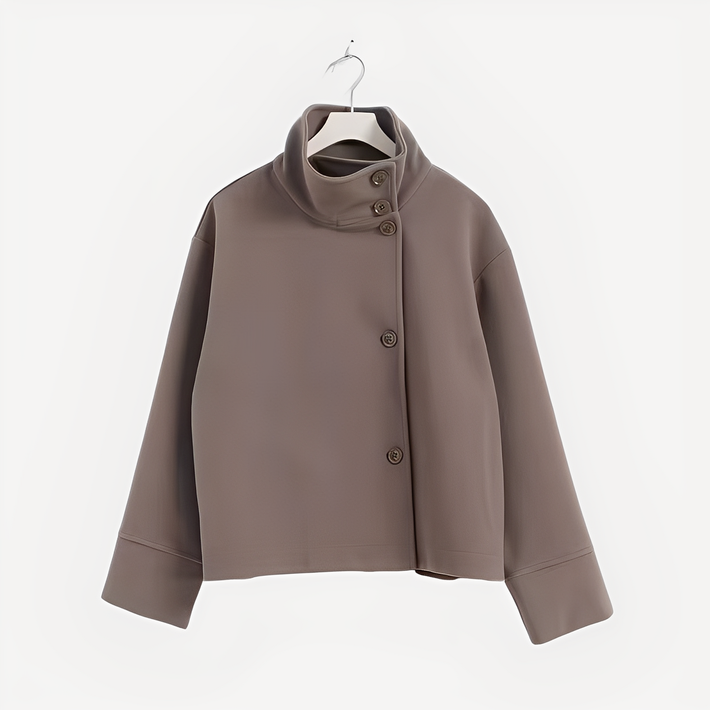 Carolyn - Stylový jednřadý vlněný kabát pro ženy