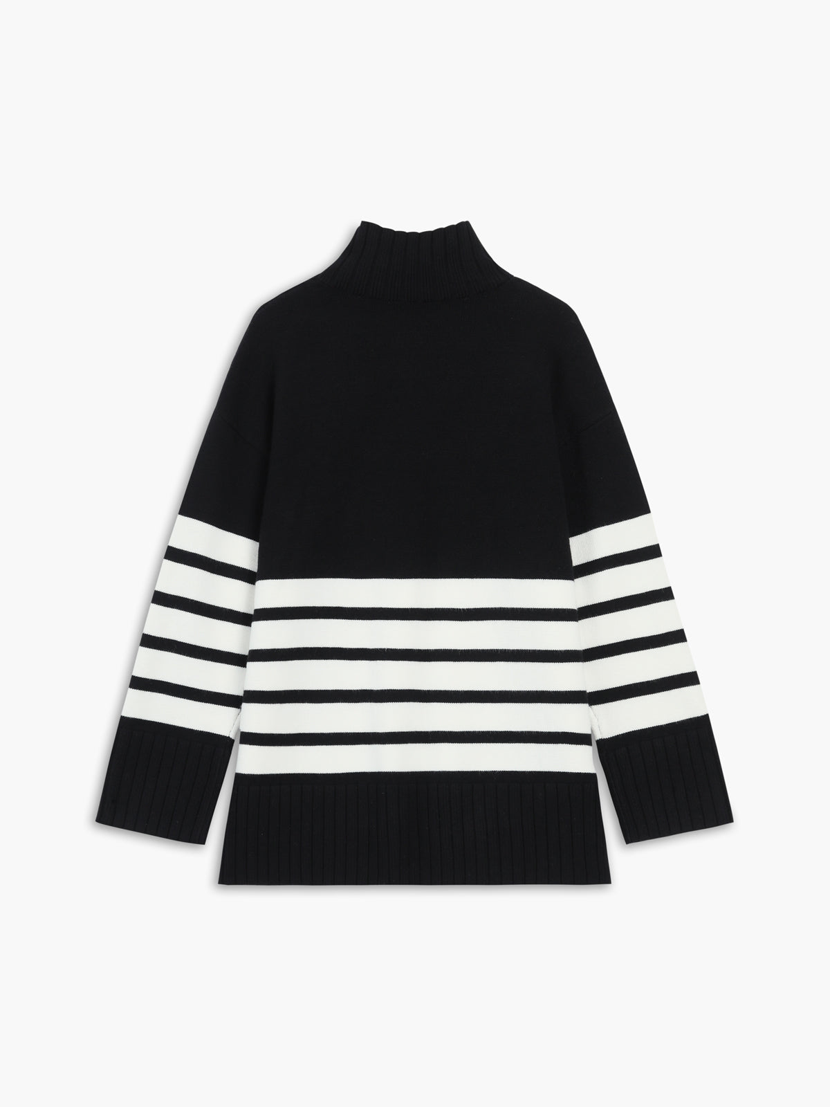 Colette – Pruhovaný Mock-Neck-Pulover