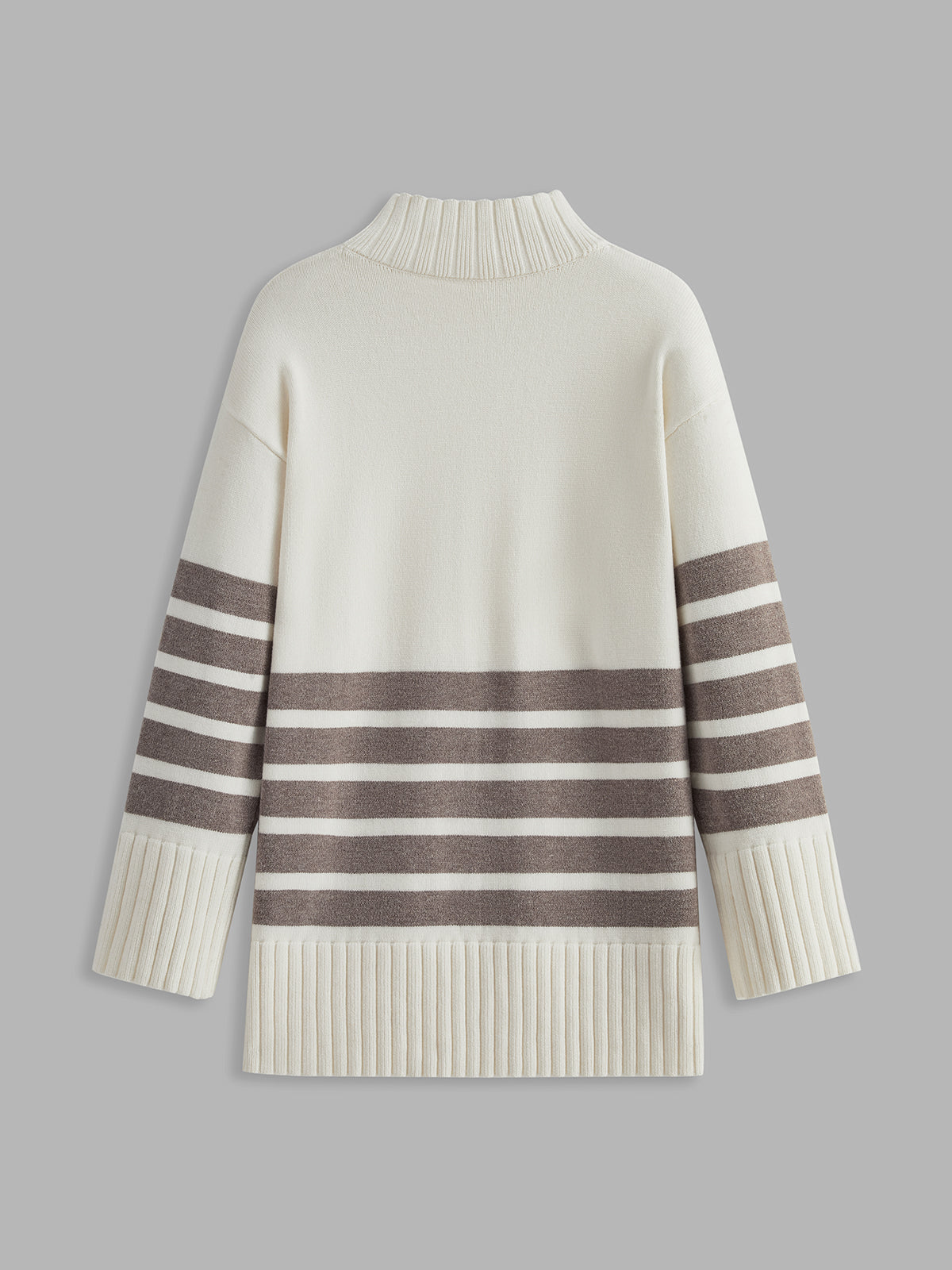 Colette – Pruhovaný Mock-Neck-Pulover