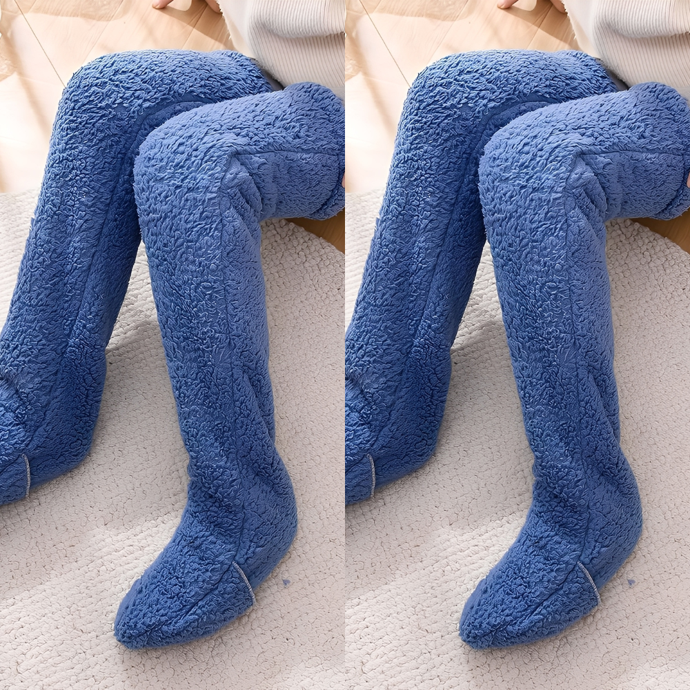 Camellia - Teplé, nadkolenní zimní ponožky pro ženy