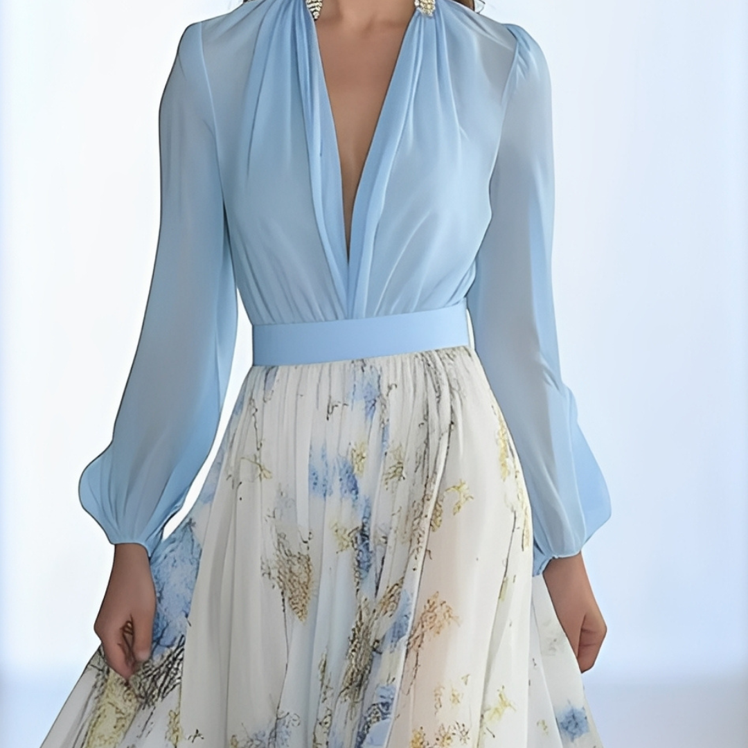 Sandrine - Prodyšné šaty s V výstřihem pro ženy