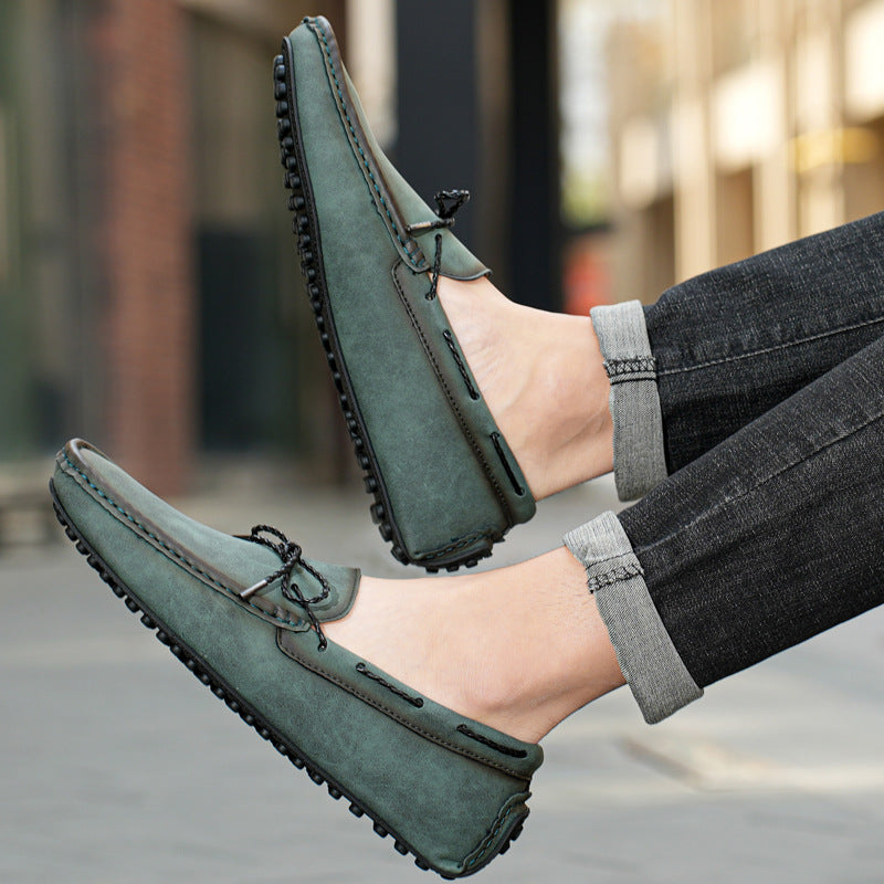 Kelly - Pohodlné kožené nazouváky pro muže