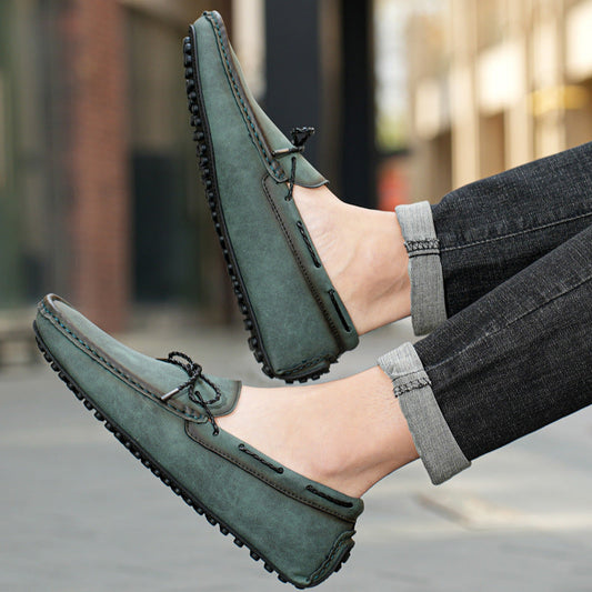 Kelly - Pohodlné kožené nazouváky pro muže