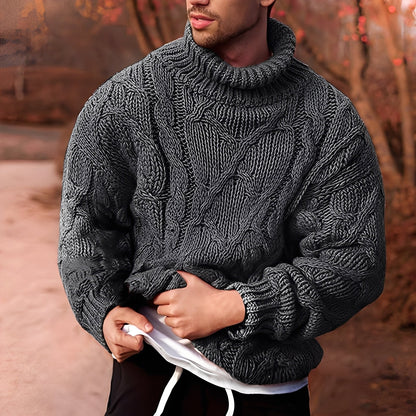 Adrian - Stylový, hustě pletený pánský svetr