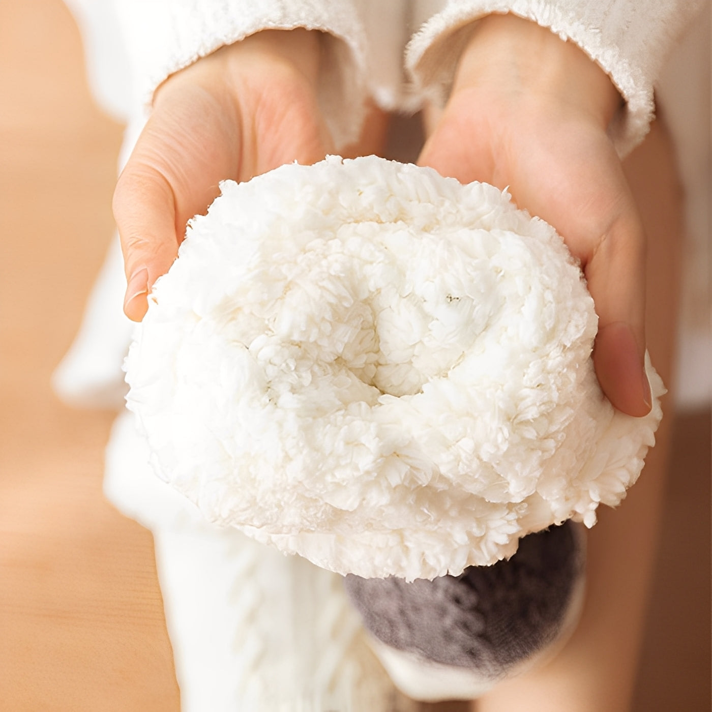 Danika - Stylové pletené plyšové ponožky s motivem srdce pro ženy