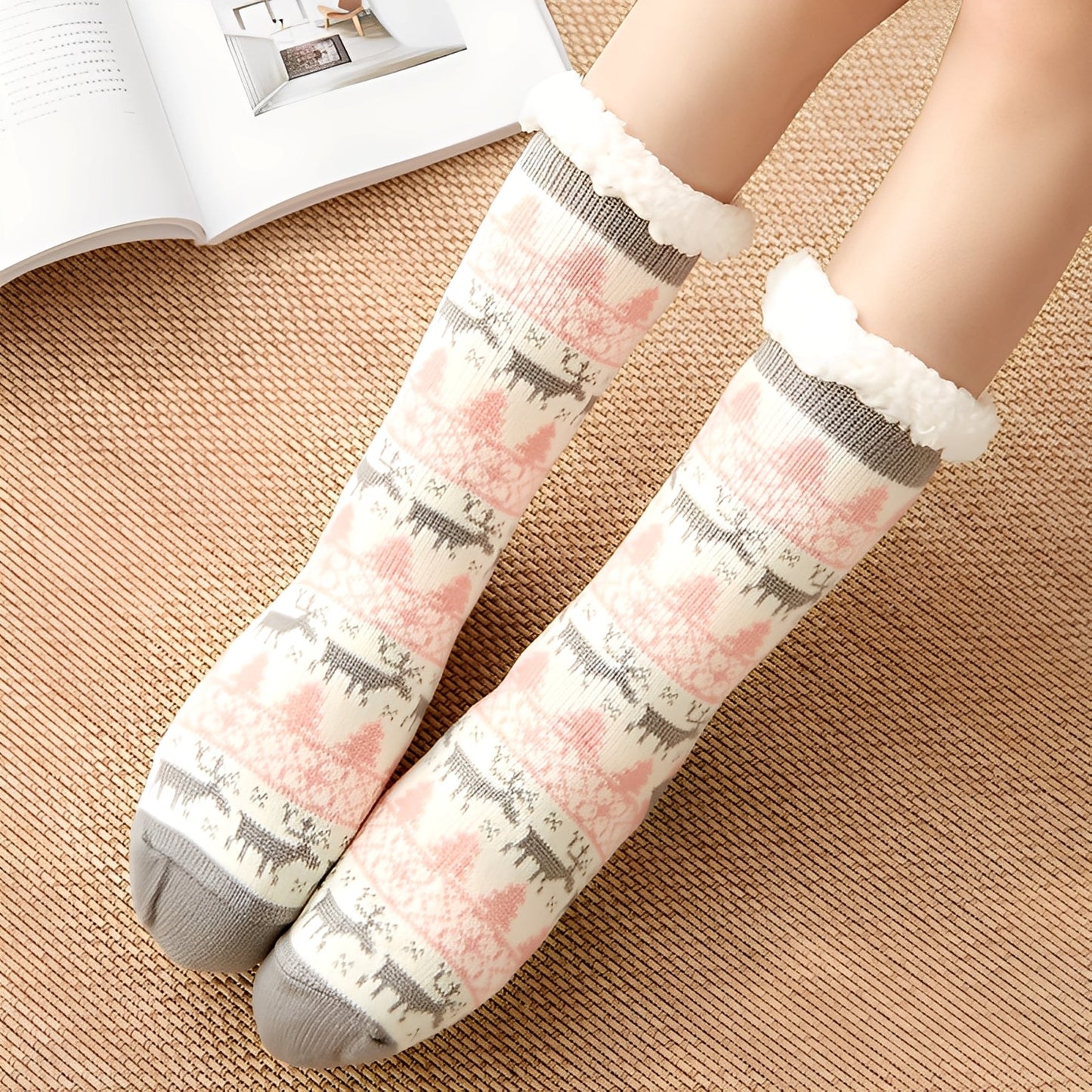 Karissa - Hřejivé a silné domácí ponožky pro ženy