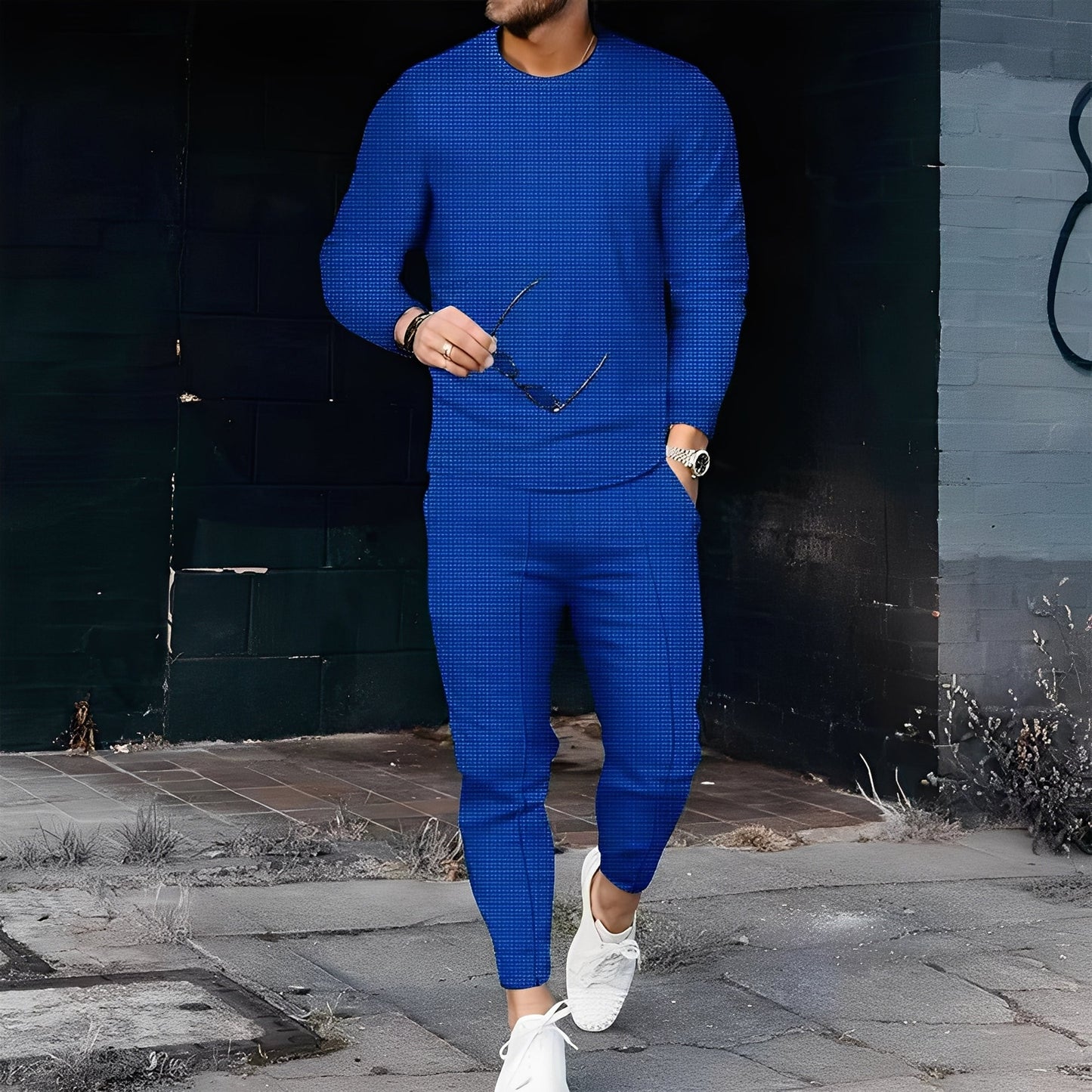 Dillan - Pánská vaflová ležérní souprava slim-fit