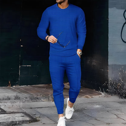 Dillan - Pánská vaflová ležérní souprava slim-fit