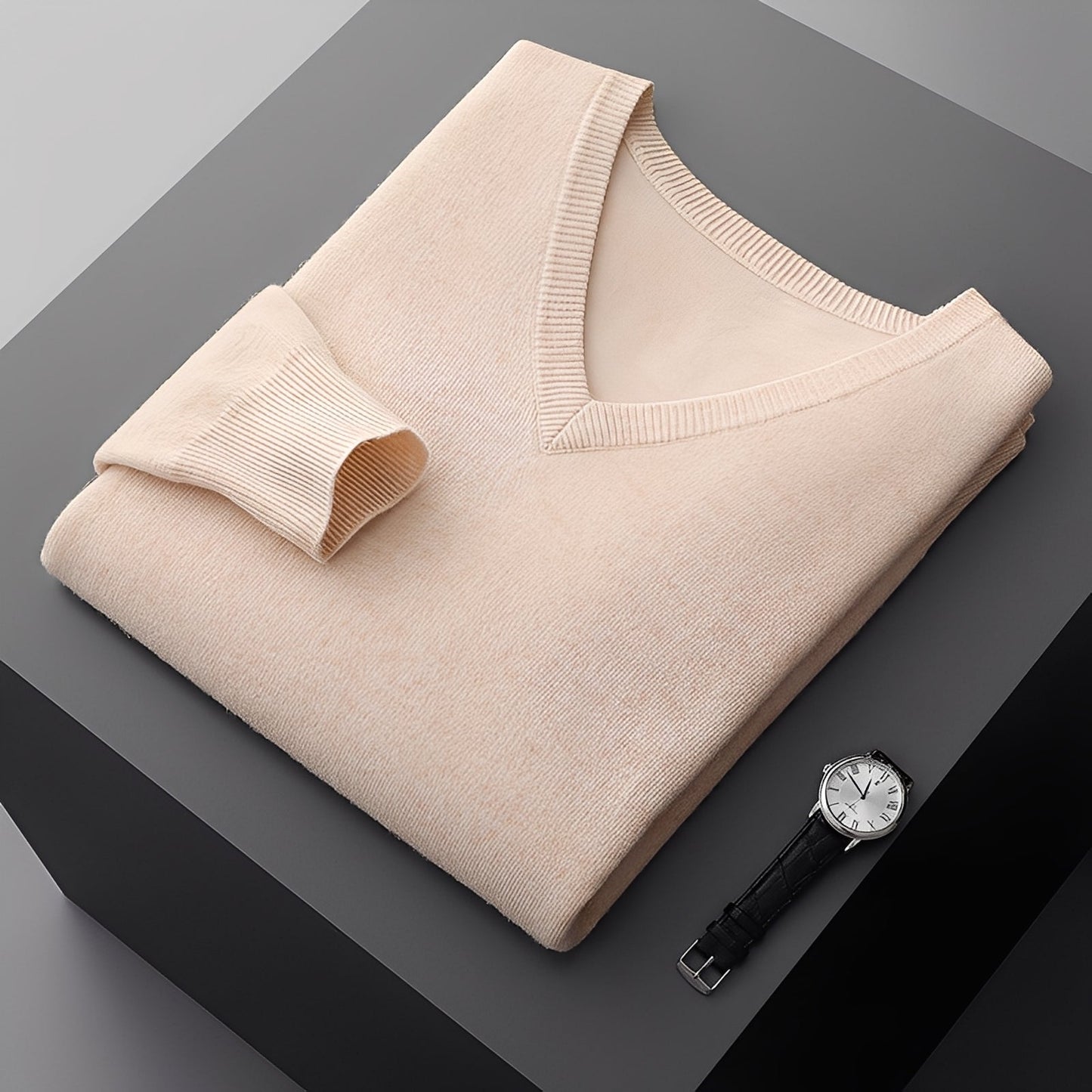 Myron - Prostý kašmírový svetr pro muže