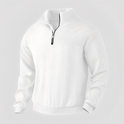 Warren - Dámský klasický kašmírový svetr se zipem