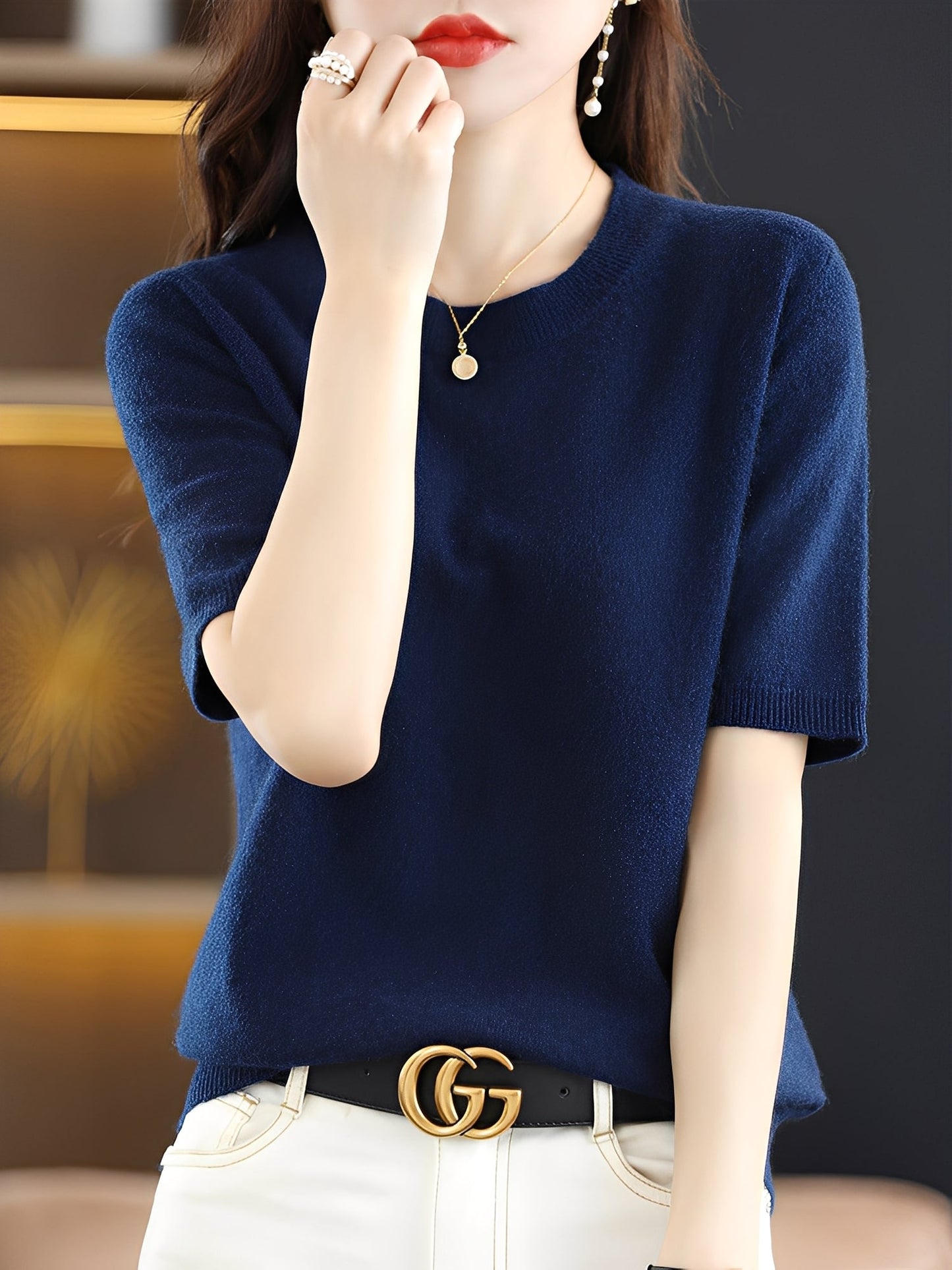 Blandine - Svetr s krátkými rukávy pro ženy