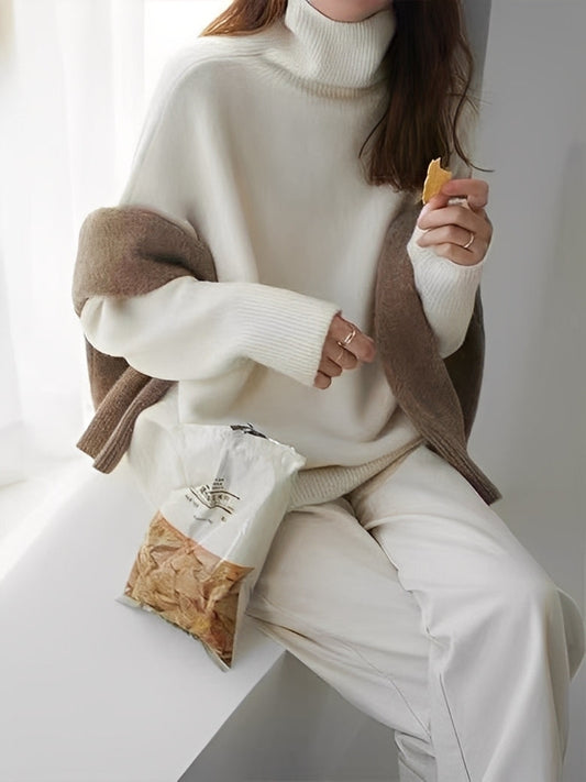 Gloria - Dámský elegantní vlněný svetr s rolákem