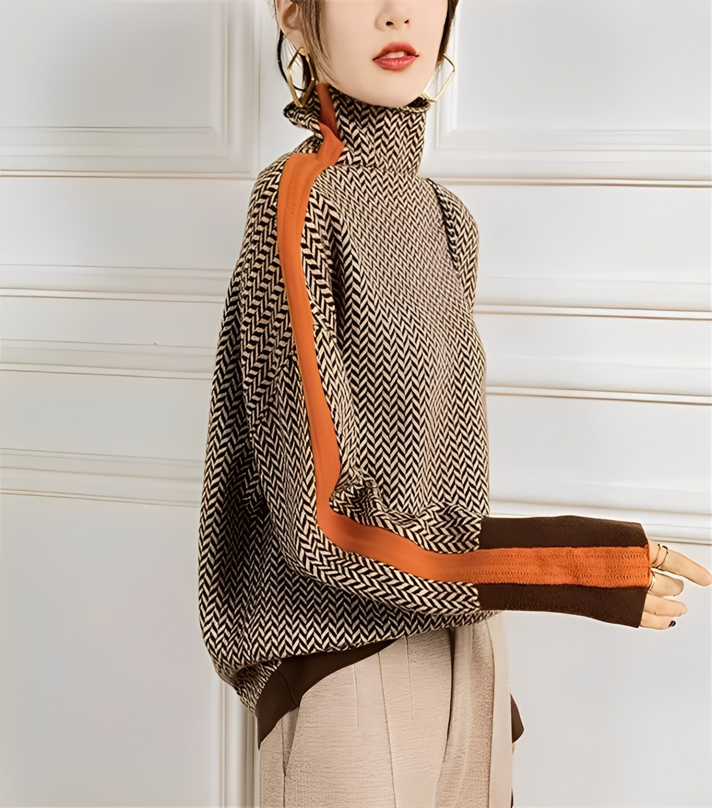 Anita - Elegantní svetr s rolákem z kašmíru pro ženy