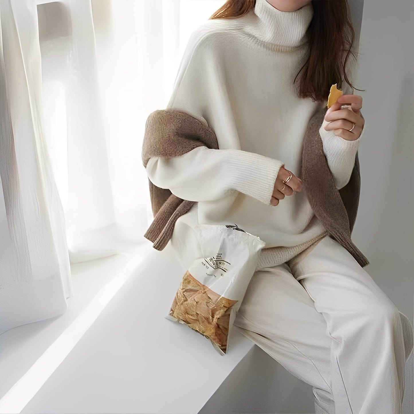 Clémentine - Elegantní svetr s rolákem pro ženy