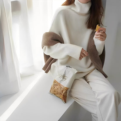 Clémentine - Elegantní svetr s rolákem pro ženy