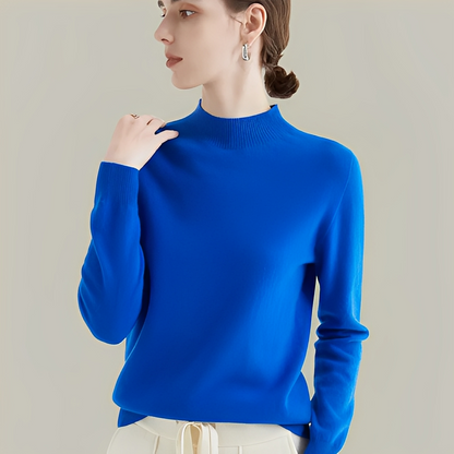 Martine - Slim fit vlněné svetry s vysokým límcem pro ženy