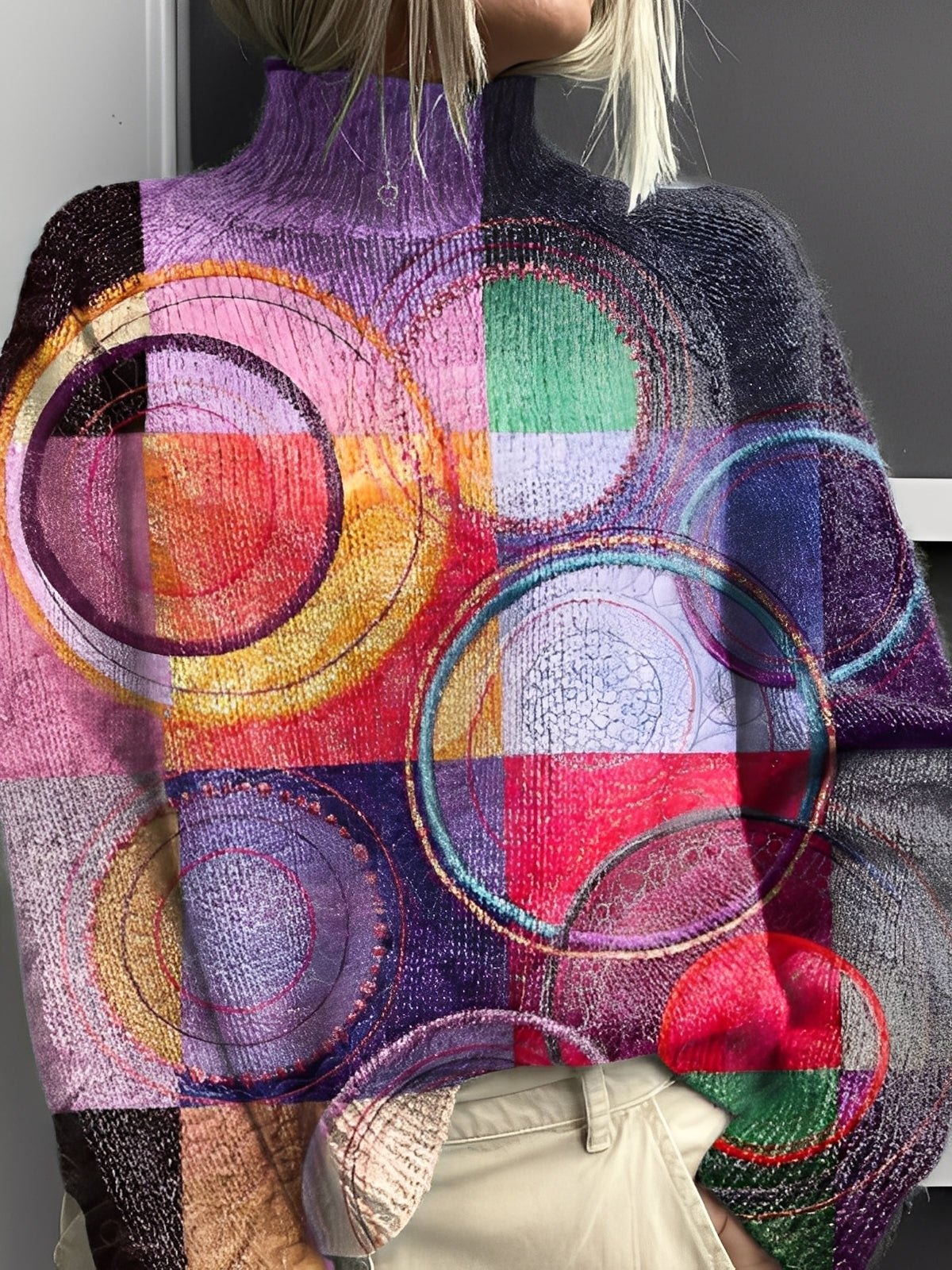 Giselle - Stylový, barevný dámský rolák