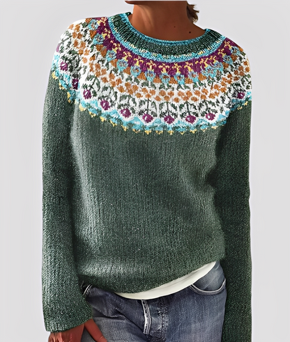 Christal - Moderní, volně padnoucí vlněný svetr pro ženy