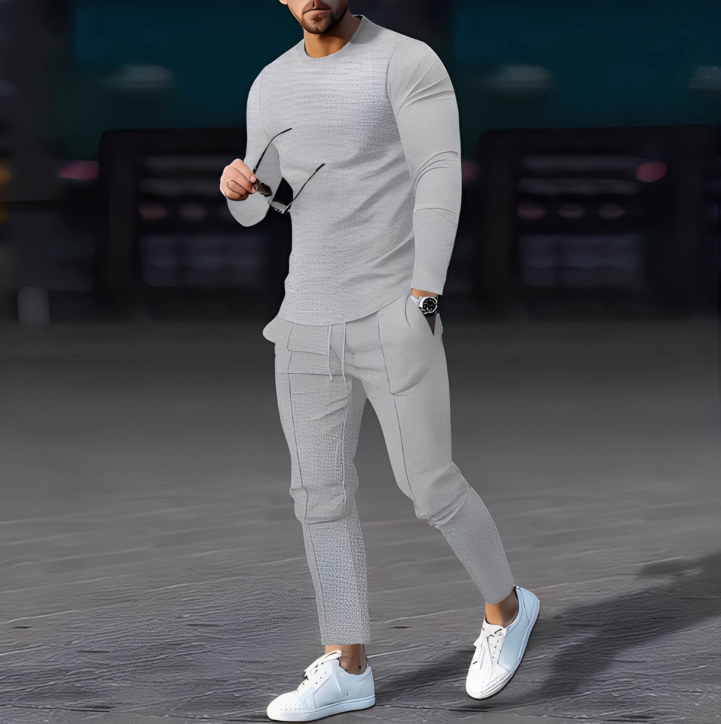 Dillan - Pánská vaflová ležérní souprava slim-fit