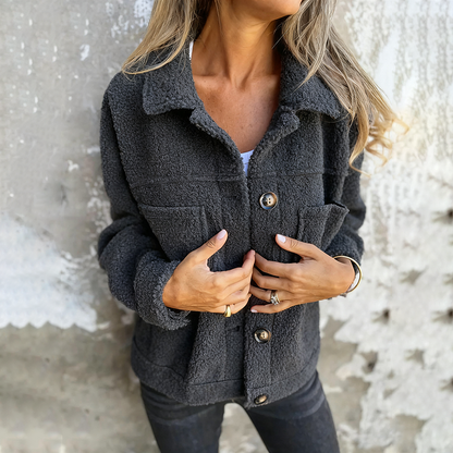 Eleanor - Módní dámská bunda s otočným límcem