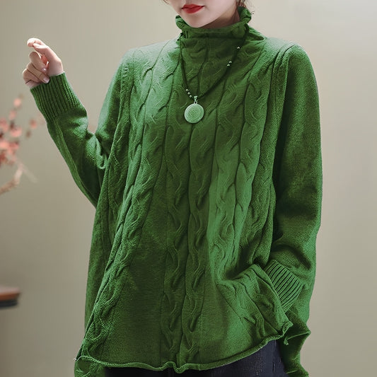 Carla - Volný rolákový svetr pro ženy