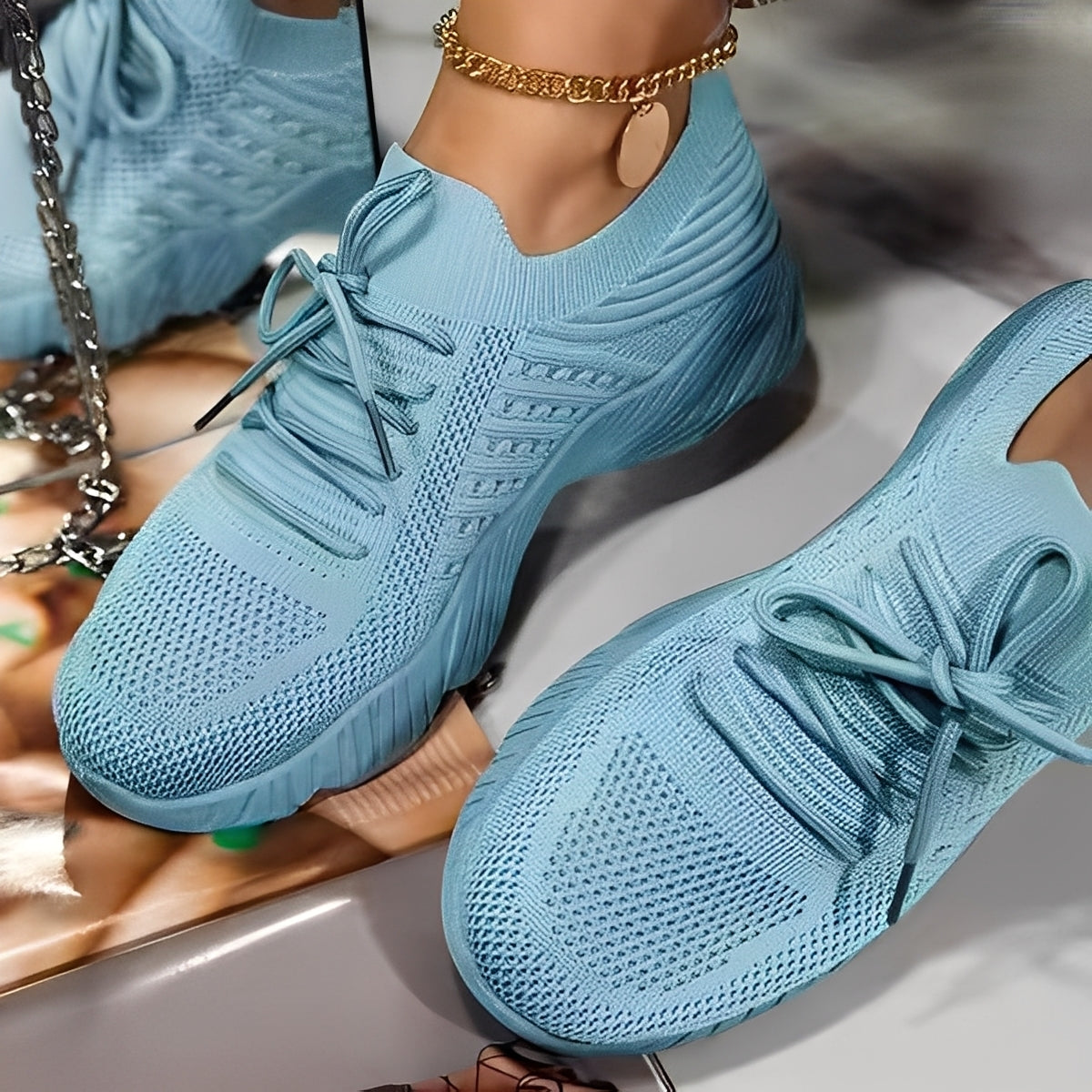 Axelle - Ortopedické tenisky z pleteného materiálu pro ženy