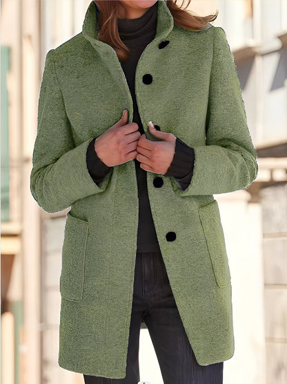 Michele - Dámský vlněný kabát odolný vůči větru