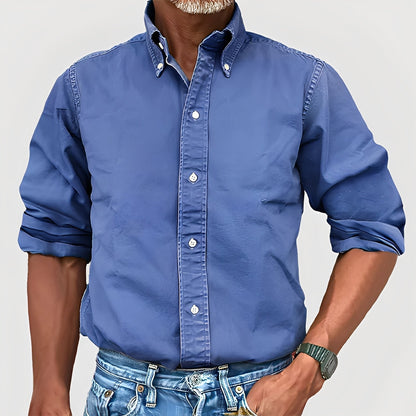 Ronald - Retro-Revers-Dlouhý Rukáv Pánská Košile