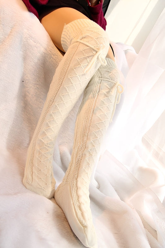 Rozanne - Stylové, teplé nadkolenní ponožky pro ženy