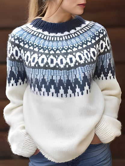 Lorine - Hřejivý svetr s elegantním motivem pro ženy