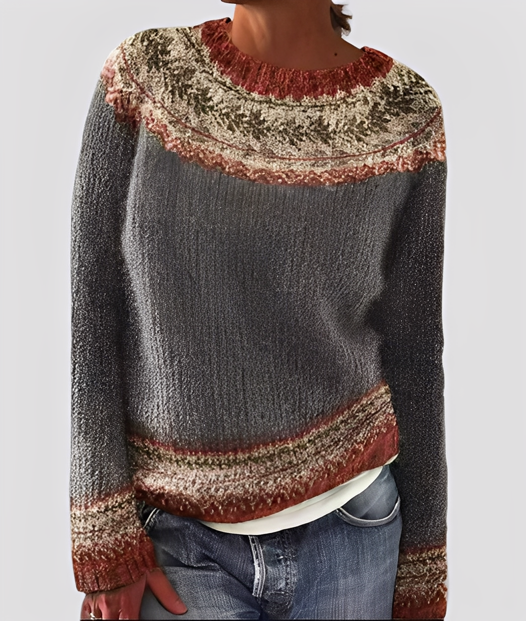 Christal - Moderní, volně padnoucí vlněný svetr pro ženy