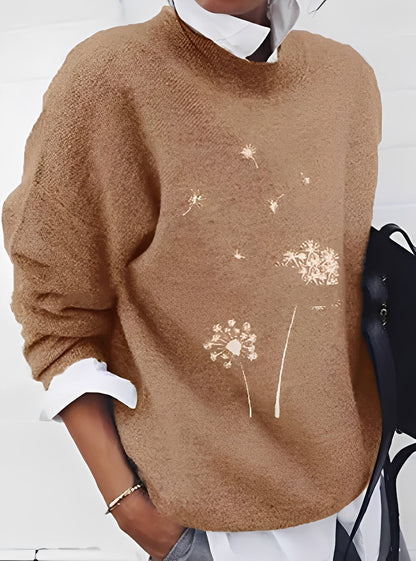 Milly - Stylový, volně střižený dámský svetr s potiskem