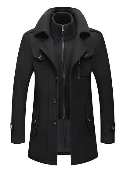 Philip - Stylový pánský kabát s kapsami