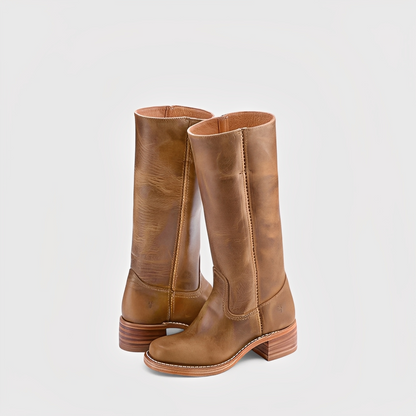 Lauryne - Kožené boty na vysokém podpatku pro ženy