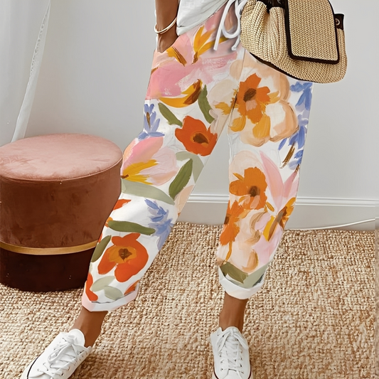 Jacinthe - Pohodlné kalhoty s šňůrkou pro ženy