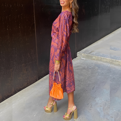 Louna - Elegantní šaty s V výstřihem pro ženy