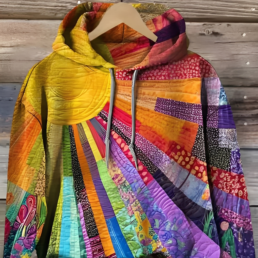 Anjannete - Barevná mikina s kapucí pro ženy