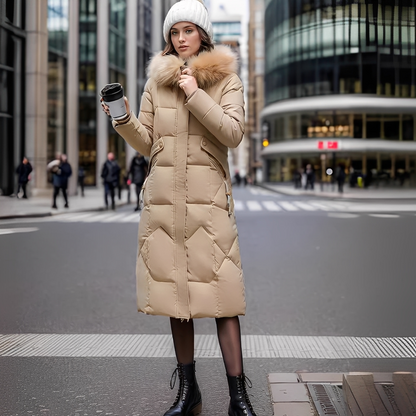 Marcellette - Zimní prošívaný kabát s kapucí pro ženy