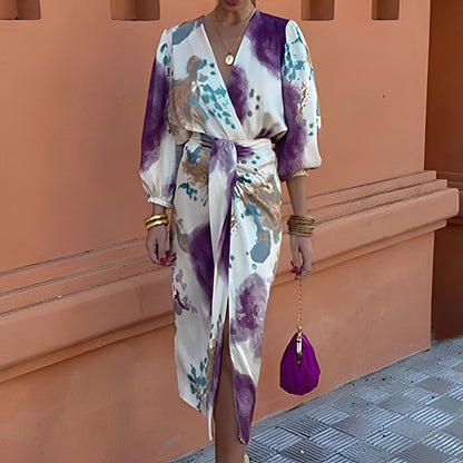 Éva - Elegantní šaty s V výstřihem pro ženy